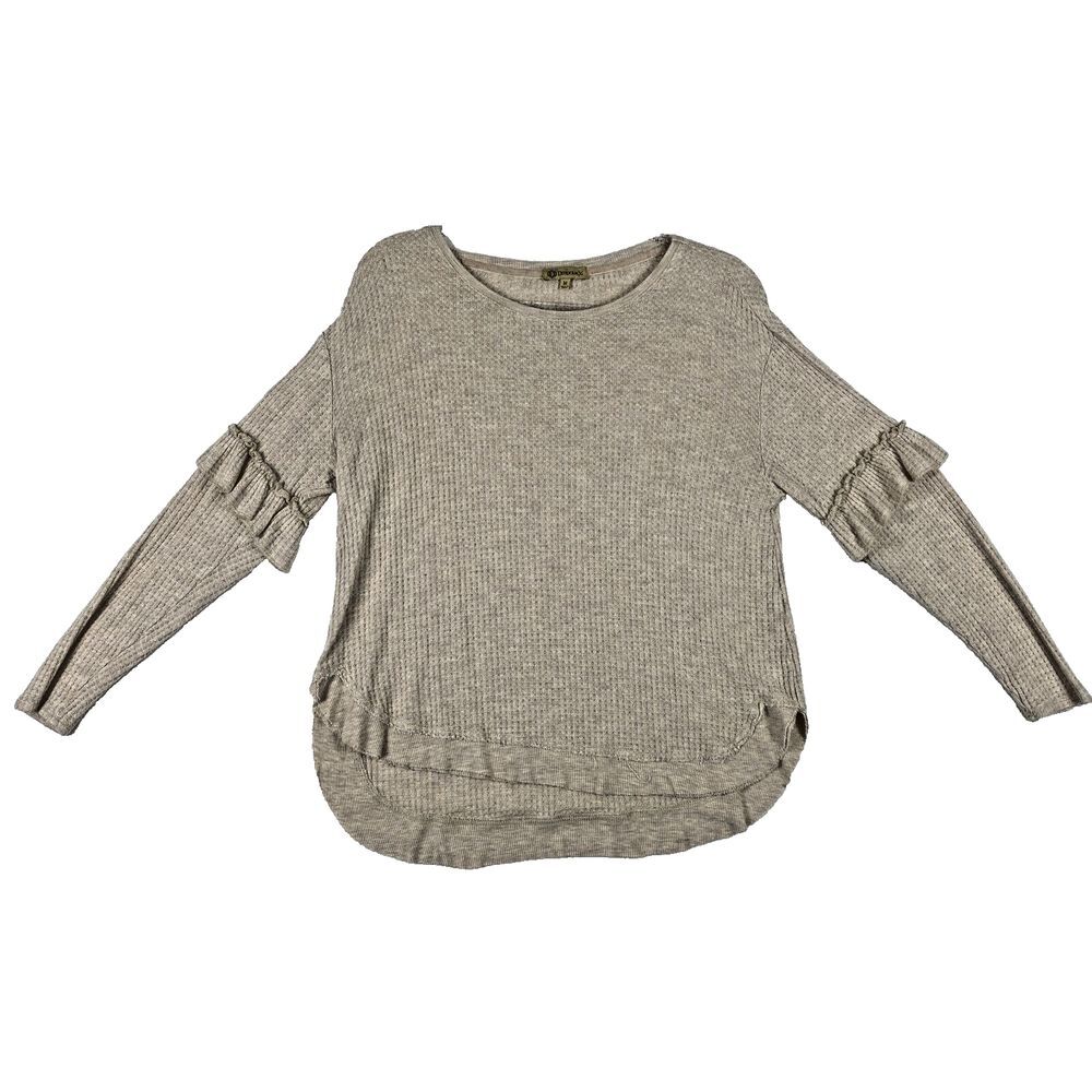 Democracy Lightweight Sweater Shirt Tan/Beige Long Sleeve‎ Women's Size Medium